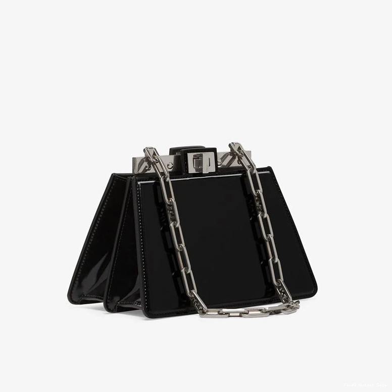 Affordable Cut Bag Peekaboo Mini Calf Black Fendi In Leather 0730